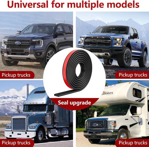 Truck Tonneau Cover Seal with Triple Bulb Design for Pickup Trucks, RVs, Tool Boxes - Waterproof Camper Shell Seal Kit, Car Weatherstripping for Noise and Dust Protection (8M/26.2FT) in Saudi Arabia