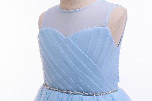 Glamulice Flower Girls Vintage Rhinestones Tulle Tutu Dress A Line Little/Big Girl Wedding Birthday Formal Party Dresses in Saudi Arabia