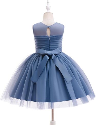 Glamulice Flower Girls Vintage Rhinestones Tulle Tutu Dress A Line Little/Big Girl Wedding Birthday Formal Party Dresses in Saudi Arabia