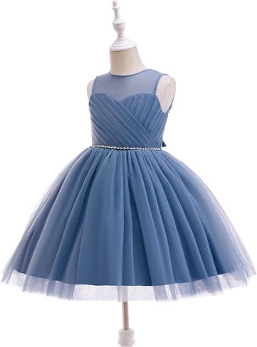 Glamulice Flower Girls Vintage Rhinestones Tulle Tutu Dress A Line Little/Big Girl Wedding Birthday Formal Party Dresses in Saudi Arabia