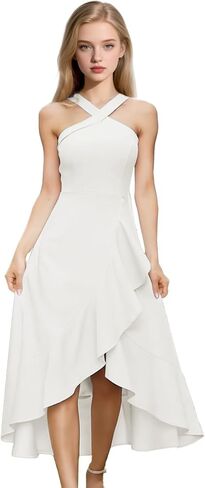 Junior Bridesmaid Dresses for Girls A-Line Halter Dress Chiffon Flower Girl Dress Formal Ball Gown for Wedding in Saudi Arabia