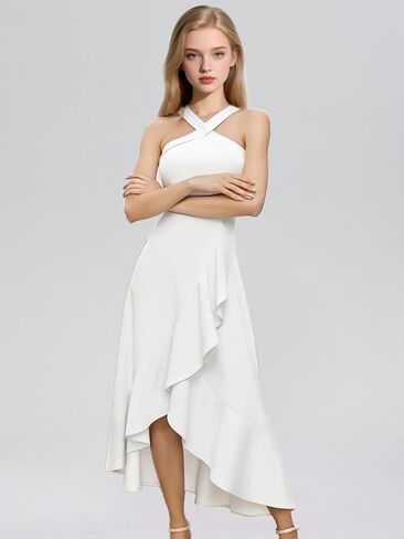 Junior Bridesmaid Dresses for Girls A-Line Halter Dress Chiffon Flower Girl Dress Formal Ball Gown for Wedding in Saudi Arabia