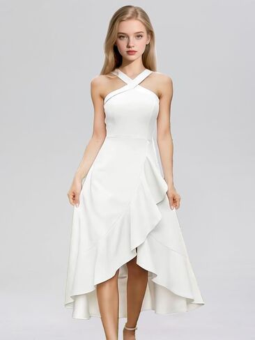 Junior Bridesmaid Dresses for Girls A-Line Halter Dress Chiffon Flower Girl Dress Formal Ball Gown for Wedding in Saudi Arabia
