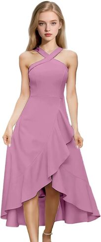 Junior Bridesmaid Dresses for Girls A-Line Halter Dress Chiffon Flower Girl Dress Formal Ball Gown for Wedding in Saudi Arabia