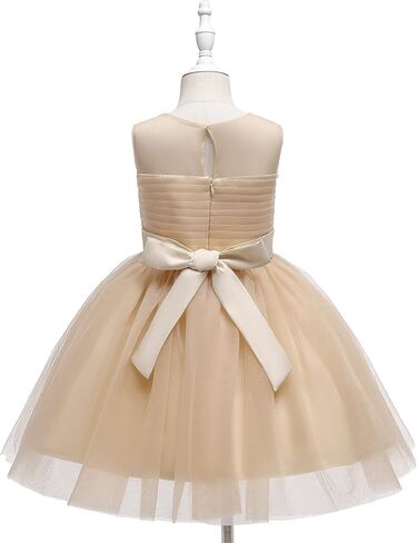 Glamulice Flower Girls Vintage Rhinestones Tulle Tutu Dress A Line Little/Big Girl Wedding Birthday Formal Party Dresses in Kuwait