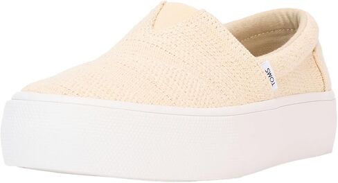 TOMS Women's Fenix Platform Slip-On Sneaker, Black Canvas, 8.5 in Saudi Arabia
