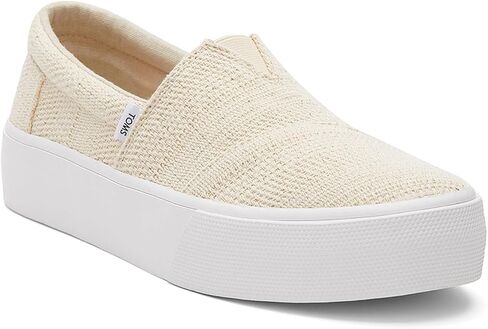 TOMS Women's Fenix Platform Slip-On Sneaker, Black Canvas, 8.5 in Saudi Arabia