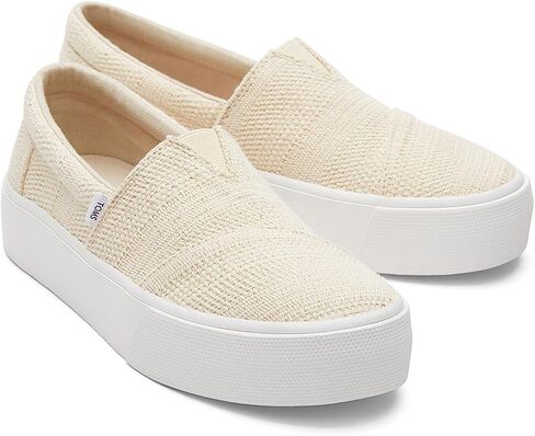 TOMS Women's Fenix Platform Slip-On Sneaker, Black Canvas, 8.5 in Saudi Arabia