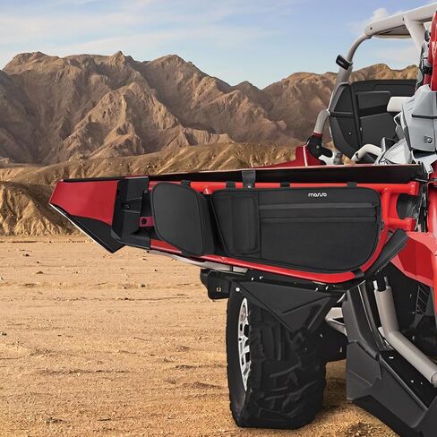 أكياس Mosiso 2 Pack X3 Door متوافقة مع Can Am Maverick X3 و Max 2017-2025 ، أكياس منظم التخزين الجانبي UTV مع حامل كوب ووسادة قابلة للإزالة ، أسود in Kuwait