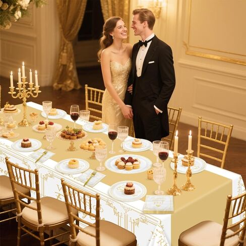 زينة عيد ميلاد السيد Onederful - أطباق عيد الميلاد الذهبية الزرقاء، والمناديل، ومفارش المائدة، أدوات مائدة لتزيين أعياد الميلاد الأولى لحفلات استقبال المولود الجديد، وديكورات عيد الميلاد الأول للأولاد، تخدم 40 ضيفًا in Kuwait