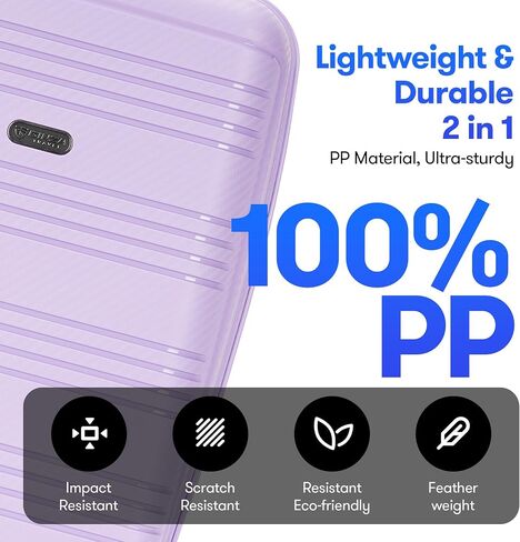 25 Inch Medium Checked Luggage Lightweight Suitcase with Spinner Wheels TSA Lock, Checked-Medium 25-Inch, Purple in Kuwait