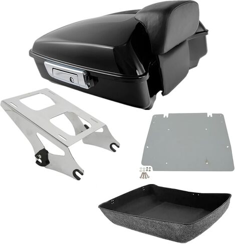 TCMT TOUR TOUR PACK TRUNK W/Backrest Fits for Harley Davidson Touring Cvo Road Road Glide Glide Glide Electra Glide 2014-2025 in Saudi Arabia