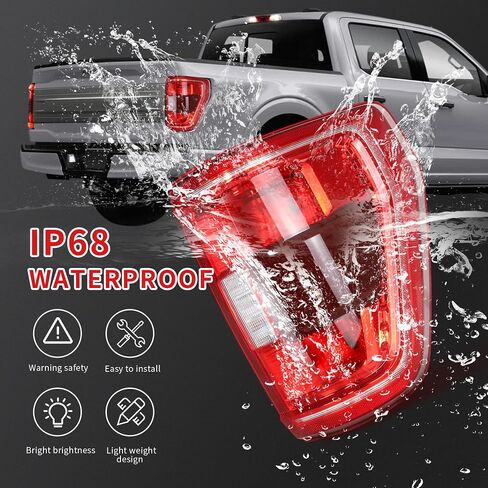 Right LED Tail Light Compatible With F150 2021 2022 2023 with Blind Spot of Original Car Rear Brake Light,Replace Red Taillight Assembly with Bulb & Harness, Turn Signal Back Up Tail Lamp in Saudi Arabia
