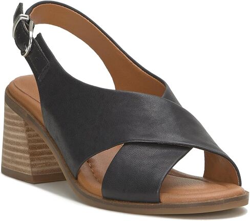 Lucky Brand Women's Rhidlee High Heel Sandal Heeled, Black, 9.5 in Saudi Arabia