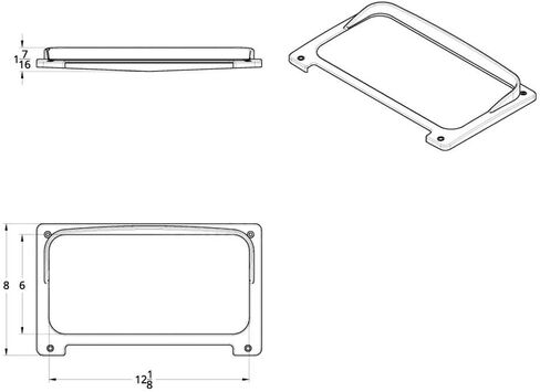 UNITED PACIFIC 42068 Gauge Panel, Gauge Cluster Cover, Center, with Visor, for Freightliner in Saudi Arabia