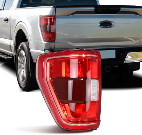 Right LED Tail Light Compatible With F150 2021 2022 2023 with Blind Spot of Original Car Rear Brake Light,Replace Red Taillight Assembly with Bulb & Harness, Turn Signal Back Up Tail Lamp in Saudi Arabia