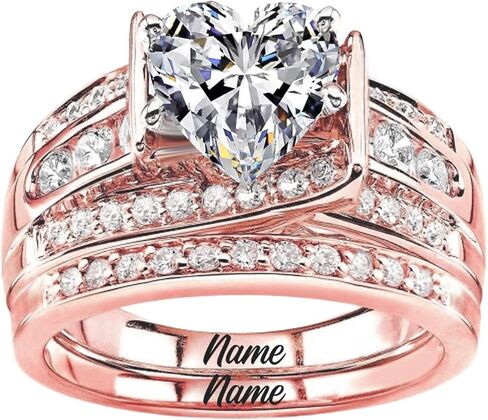 10K 14K 18K Gold Moissanite Bridal Rings Sets for Her, 3.03 CT. tw. Princess Cut Moissanite Engagement Ring Set for Women Wedding Ring Set for Engagement Anniversary Eternity Band in Kuwait