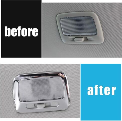 Car Accessories Fit for Mitsubishi Outlander 2013-2021Overhead Rear Seat Light Housing Cover ABS (Silver) 2 PCS in Saudi Arabia