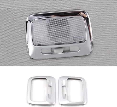 Car Accessories Fit for Mitsubishi Outlander 2013-2021Overhead Rear Seat Light Housing Cover ABS (Silver) 2 PCS in Saudi Arabia
