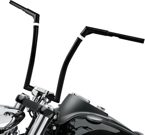 TCT-Motorparts أسود 18 "Rise 1 1/4" Fat Ape Bar Bar المقود مناسبة لهارلي Softail Sportster XL FLST FXST DYNA in Kuwait