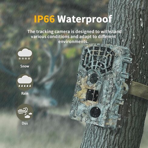 Trail Camera - 4k 48mp Trail Cameras With Night Vision Motion Activated Waterproof 40pcs No Glow Infrared Leds 0.2s Trigger Motion Activated Ip66 Waterproof 120°Wide-Angle For Outdoor Wildlife Monitor in Saudi Arabia