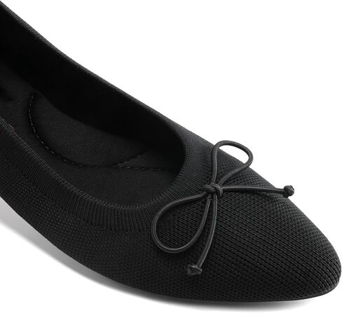 DREAM PAIRS Women's Ballet Knit Flats Foldable Pointed Toe Comfortable Dressy Flat Shoes with Bow-Knot Casual Business Work Office in Saudi Arabia