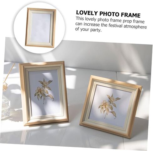 PRETYZOOM 1pc Beige Picture Frame for Desk Neutral Resin Photo Holder Holiday Photo Decor in Saudi Arabia