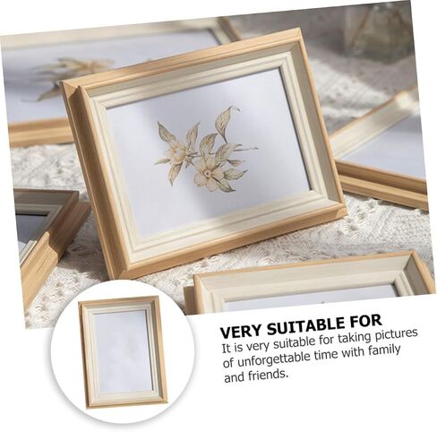 PRETYZOOM 1pc Beige Picture Frame for Desk Neutral Resin Photo Holder Holiday Photo Decor in Saudi Arabia