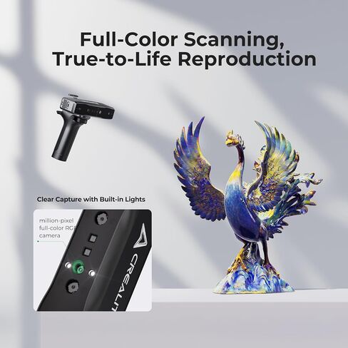 ماسح ضوئي Creality 3D CR-Scan Raptor للطباعة ثلاثية الأبعاد، ماسح ضوئي محمول متعدد الخطوط باللون الأزرق وNIR بدقة 0.02 مم، تتبع مضاد للاهتزاز، مسح سريع بالألوان الكاملة 24 بت لنظام التشغيل Windows macOS in Saudi Arabia