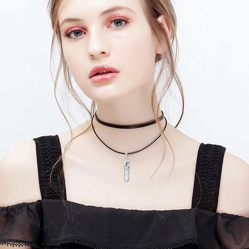 CUOKA MIRACLE Wolf Necklace 925 Sterling Silver Turquoise Crystal Wolf Pendant Wolf Head Jewelry Wolf Gift for Boy Women Men Wolf Necklace for Men in Kuwait