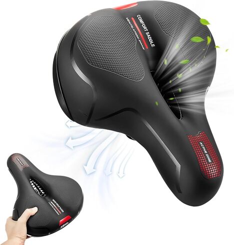 KEMIMOTO Bike Saddle Bike Seat Bicycle Seat Cushion for Men or Women with Seat Clamp Wide Padded Bicycle Saddle, City Saddle in Saudi Arabia