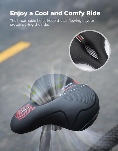 KEMIMOTO Bike Saddle Bike Seat Bicycle Seat Cushion for Men or Women with Seat Clamp Wide Padded Bicycle Saddle, City Saddle in Saudi Arabia