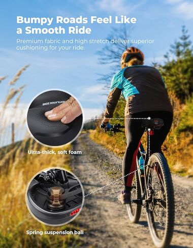 KEMIMOTO Bike Saddle Bike Seat Bicycle Seat Cushion for Men or Women with Seat Clamp Wide Padded Bicycle Saddle, City Saddle in Saudi Arabia