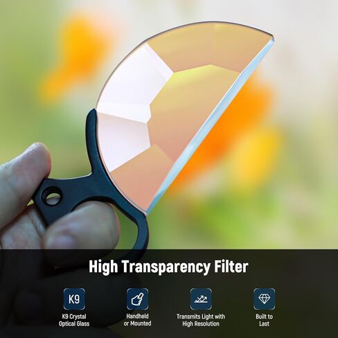 NEEWER 77mm Handheld Kaleidoscope Prism Lens Filter, Glass Prism Camera Lens Effect Filter with 2 Finger Handle, Multi Refraction, Variable Number of Photographic Subjects, DSLR Photography Accessory in Saudi Arabia