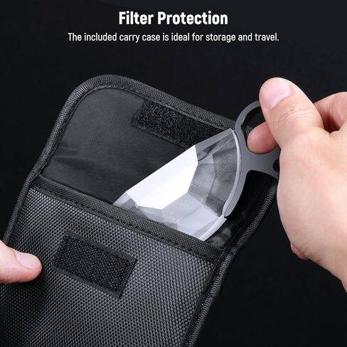 NEEWER 77mm Handheld Kaleidoscope Prism Lens Filter, Glass Prism Camera Lens Effect Filter with 2 Finger Handle, Multi Refraction, Variable Number of Photographic Subjects, DSLR Photography Accessory in Saudi Arabia