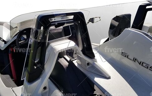 #1 متوافق مع Polaris Slingshot خلفية الرياح المنحرف الزجاج الأمامي Windstop Windstop مع الأشرطة الصافية. يناسب الأطواق لفة المربعة فقط. in Saudi Arabia
