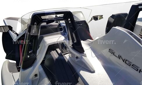 #1 متوافق مع Polaris Slingshot خلفية الرياح المنحرف الزجاج الأمامي Windstop Windstop مع الأشرطة الصافية. يناسب الأطواق لفة المربعة فقط. in Saudi Arabia