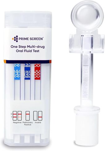 Prime Screen [10 Pack] 10 Panel Saliva Oral Fluid Test Kit, E&I Exempt for Workplace and Insurance Use AMP, BAR, COC, MDMA, MET (Meth), MTD, OPI, OXY, PCP, THC- QODOA-10106 in Saudi Arabia