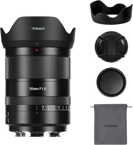 7artisans AutoFocus 50mm F1.8 Full Frame Lens,F1.8 Large Aperture,Support Automatic/Manual Aperture and Face/Eye Recognition, Compatible for Nikon Z5 Z6 Z7 Z6II Z7II Z9,etc.Black in Saudi Arabia
