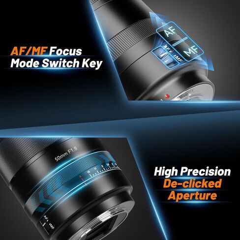 7artisans AutoFocus 50mm F1.8 Full Frame Lens,F1.8 Large Aperture,Support Automatic/Manual Aperture and Face/Eye Recognition, Compatible for Nikon Z5 Z6 Z7 Z6II Z7II Z9,etc.Black in Saudi Arabia