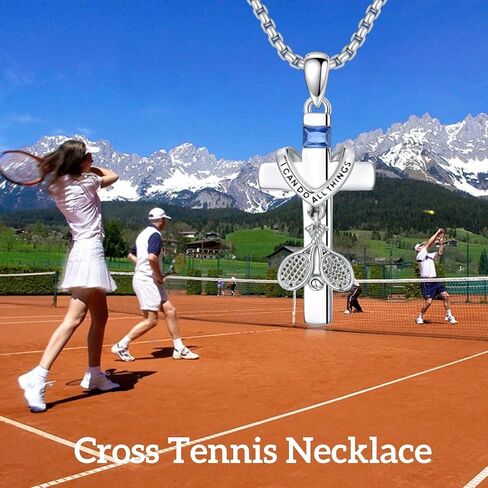 Cross Sport Necklace for Men Women Sterling Silver Baseball/Hockey/Soccer/Football/Basketball/Volleyball/Golf/Tennis Necklace I Can Do All Things Pendant Sport Jewelry for Christmas Birthday in Saudi Arabia