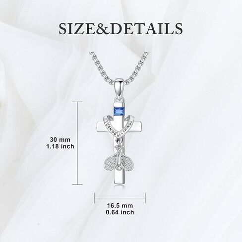 Cross Sport Necklace for Men Women Sterling Silver Baseball/Hockey/Soccer/Football/Basketball/Volleyball/Golf/Tennis Necklace I Can Do All Things Pendant Sport Jewelry for Christmas Birthday in Saudi Arabia