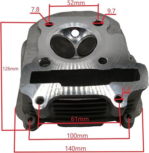 RedCap 52mm Big Bore EGR Cylinder Head Assembly for GY6 150cc Compatible with TaoTao Roketa Jonway Baja SunL Tank Urban Sport Fits GY6 125cc 150cc 152QMI 157QMJ Scooter ATV Go-Kart in Saudi Arabia