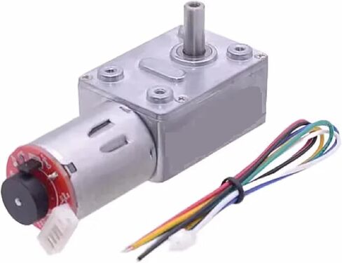 JGY-370 DC Gear Motor with Hall Encoder, 6V/12V/24V, Self-Locking Metal Gearbox for Robotics and Home Appliances (210RPM 6V) in Saudi Arabia