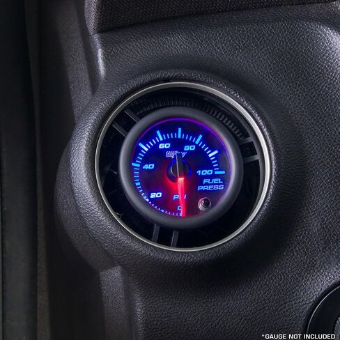 GlowShift Black Single Gauge Air Vent Pod Compatible with Chevrolet Chevy Camaro SS LT LS 5th Gen 2010-2015 - ABS Plastic - Mounts (1) 2-1/16" (52mm) Gauge to Vehicle's Left Side Air Vent in Saudi Arabia