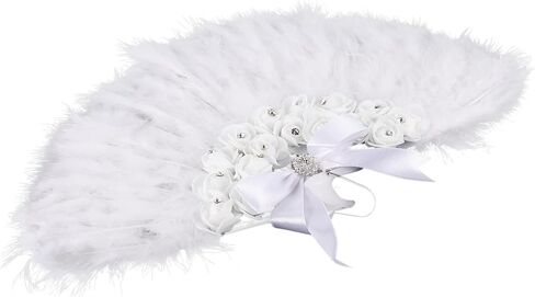 Cabilock Wedding Fans Bridal Plume Fans for Weddings Lady Performance Fans Decorative Handheld Fans Plastic Plume Prop in Saudi Arabia