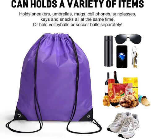 Fyore Custom Drawstring Backpacks, 200 Pack Personalized Drawstring Sports Bags with Your Logo Text for Gym Beach Climb Trips Party Events- 13.4x17Inch,12 Colors in Saudi Arabia
