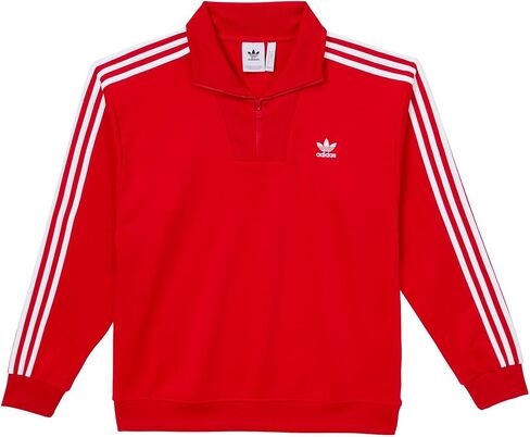 Adidas Adicolor Funnel Neck TT JN5444 Red-White Men's Track Stack in Saudi Arabia