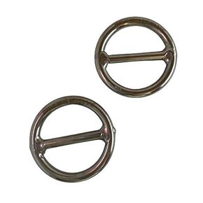 US STAINLESS 2 Pieces Stainless Steel 316 (8mm x 50mm) Round Ring Welded with Cross Bar Marine Grade