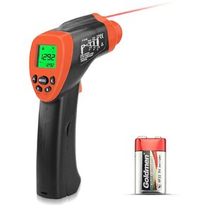 Digital Laser Infrared Thermometer, Kethvoz Industrial IR Temperature Gun -58℉ to 1292℉, Non-Contact Handheld Thermomètre Pistolet for Kitchen Pizza Oven BBQ Cooking (NOT for Human Temp Test) 980G